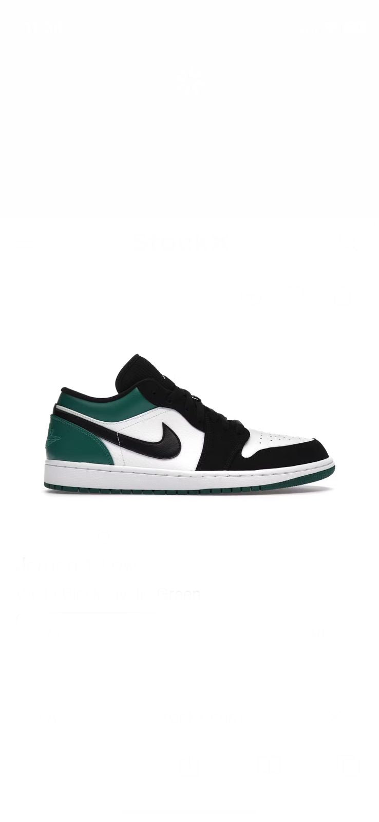 Nike Air Jordan 1 Low – White Black Mystic Green